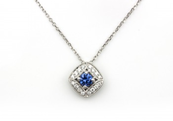 14K Yogo & Diamond Pendant