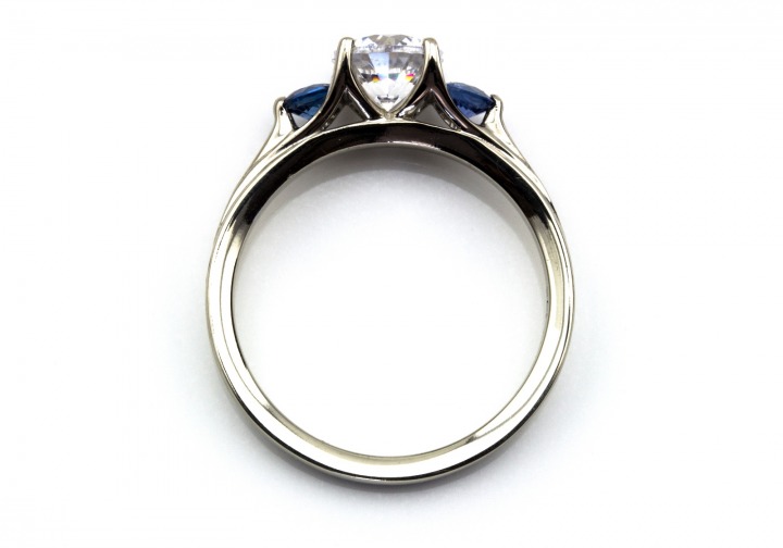14K Semi-Mount Yogo Sapphire Ring