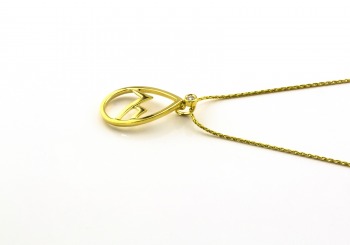 18K Diamond Drop Pendant 18K Diamond Drop Pendant