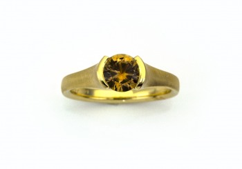 14K Fancy Montana Sapphire Ring