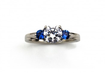 14K Semi-Mount Yogo Sapphire Ring