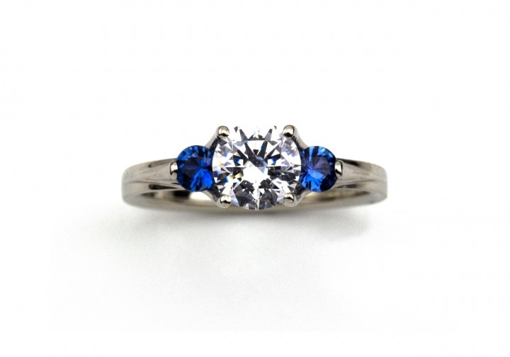 14K Semi-Mount Yogo Sapphire Ring
