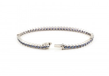 14K Yogo Sapphire & Diamond Bangle14K Yogo Sapphire Bracelet 14K Yogo Sapphire & Diamond Bangle14K Yogo Sapphire Bracelet