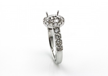 14K Diamond Semi-Mount 14K Diamond Semi-Mount