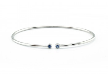 14K Yogo Sapphire Bangle
