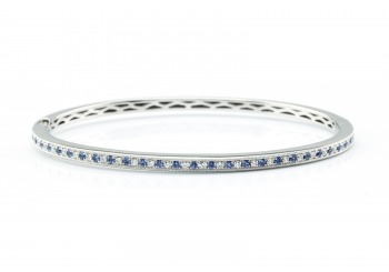 14K Yogo Sapphire Bangle