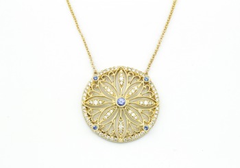 14K Yogo & Diamond Necklace