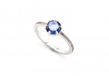14K Yogo Sapphire Ring