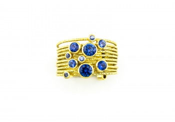 14K Yogo Sapphire Stack Rings