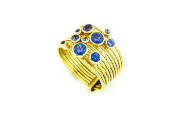14K Yogo Sapphire Stack Rings 14K Yogo Sapphire Stack Rings