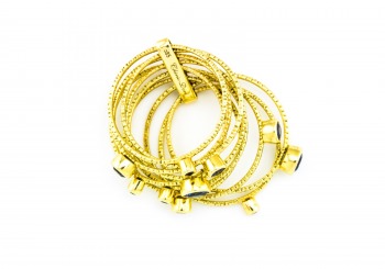 14K Yogo Sapphire Stack Rings 14K Yogo Sapphire Stack Rings