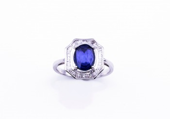 18K Yogo & Diamond Ring