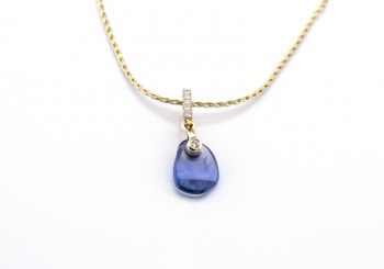 14K Tumbled Yogo Pendant