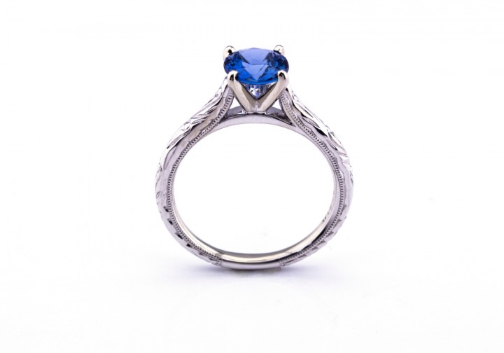 14K Yogo Sapphire Ring