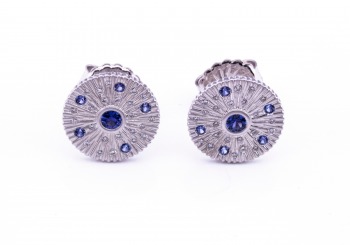 14K Yogo Sapphire Earrings