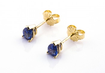 14K Yogo Sapphire Studs 14K Yogo Sapphire Studs