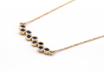 14K Yogo Sapphire Necklace 14K Yogo Sapphire Necklace