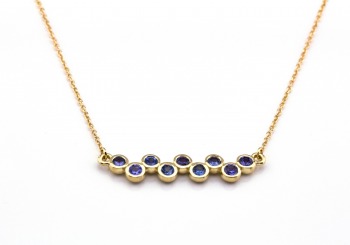 14K Yogo Sapphire Necklace
