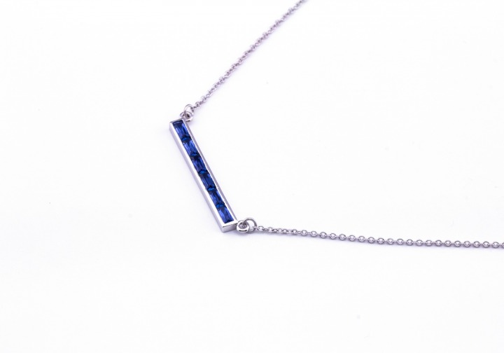 14K Yogo Sapphire Necklace