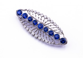 Edwardian Yogo & Diamond Brooch Edwardian Yogo & Diamond Brooch