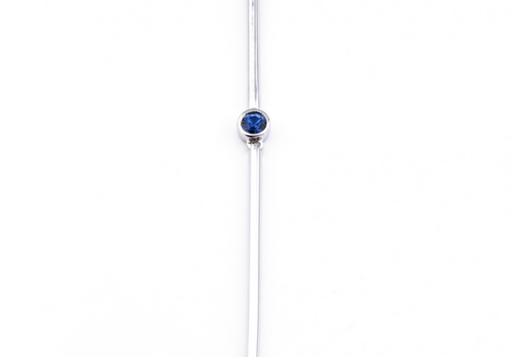 14K Yogo Sapphire Drop Pendant