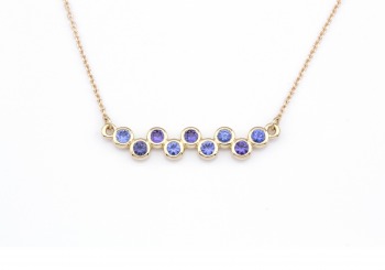 14K Yogo Sapphire Necklace