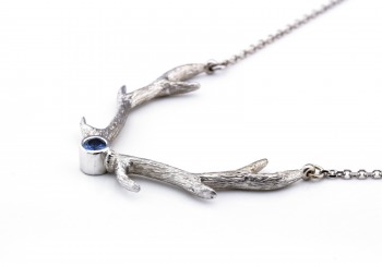 14K Yogo Sapphire Antler Necklace 14K Yogo Sapphire Antler Necklace