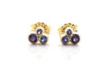 14K Yogo Studs