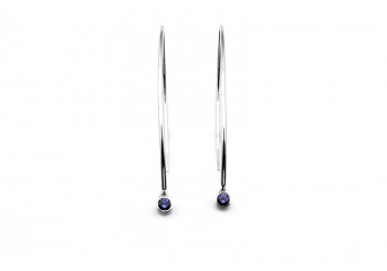 14K Yogo Sapphire Earrings