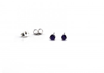 14K Yogo Sapphire Stud Earrings 14K Yogo Sapphire Stud Earrings