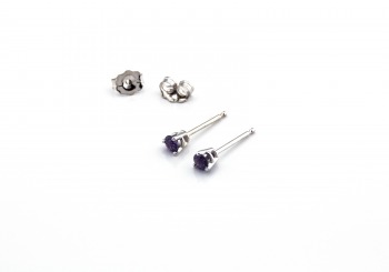 14K Yogo Sapphire Stud Earrings 14K Yogo Sapphire Stud Earrings