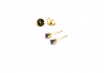 14K Yogo Sapphire Studs 14K Yogo Sapphire Studs