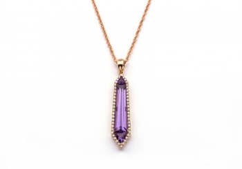 14K Amethyst Necklace