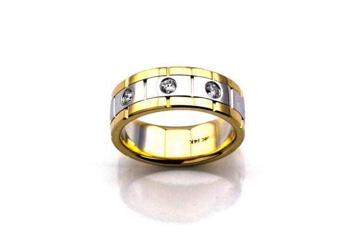 14K Two-Tone Band