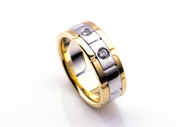 14K Two-Tone Band