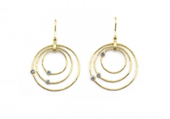 14K Yogo Sapphire Earrings 14K Yogo Sapphire Earrings