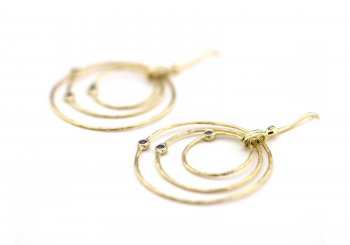 14K Yogo Sapphire Earrings 14K Yogo Sapphire Earrings