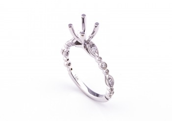 14K Diamond Semi-Mount 14K Diamond Semi-Mount