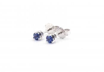 14K Yogo Sapphire Stud Earrings 14K Yogo Sapphire Stud Earrings
