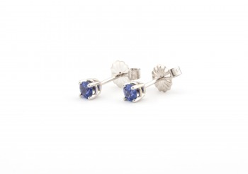 14k Yogo Sapphire Stud Earrings 14k Yogo Sapphire Stud Earrings