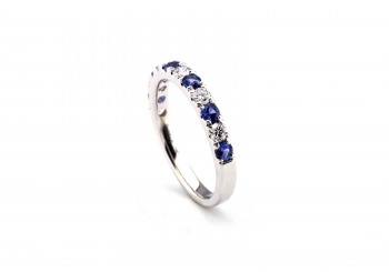 14K Yogo Sapphire & Diamond Ring 14K Yogo Sapphire & Diamond Ring