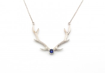 14k Yogo Sapphire Antler Necklace 14k Yogo Sapphire Antler Necklace