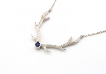 14k Yogo Sapphire Antler Necklace 14k Yogo Sapphire Antler Necklace