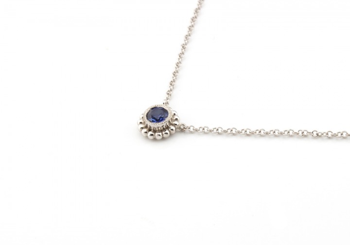 14k Yogo Sapphire Necklace