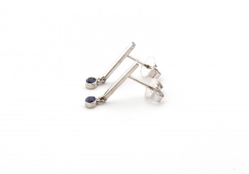 14k Yogo Sapphire Stud Earrings 14k Yogo Sapphire Stud Earrings