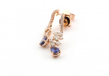 14k Yogo Sapphire Drop Earrings 14k Yogo Sapphire Drop Earrings