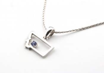 14k Yogo Sapphire Montana Pendant 14k Yogo Sapphire Montana Pendant