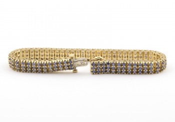 14k Yogo Sapphire Tennis Bracelet 14k Yogo Sapphire Tennis Bracelet