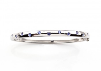 14k Yogo Sapphire Bangle