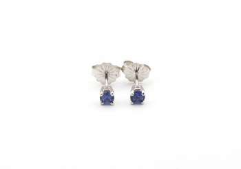 14k Yogo Sapphire Studs
